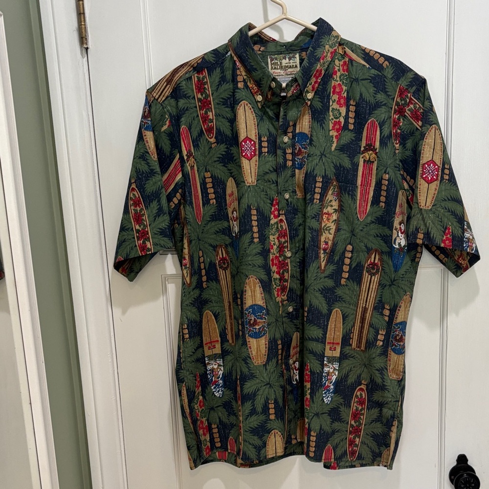 Reyn Spooner 2011 Christmas Mele Kalikimaka Hawaiian shirt large
